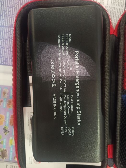 Пусковое устройство, повербанк,jump starter, Peak Current 2000A