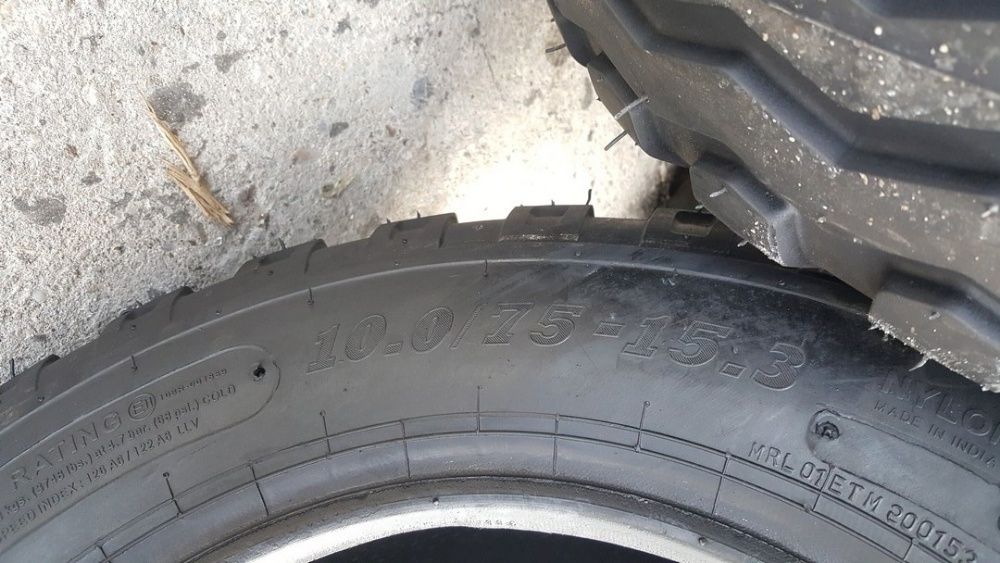 Cauciucuri 10.0/75-15.3 noi fabricate in India MRL 12 pliuri groase