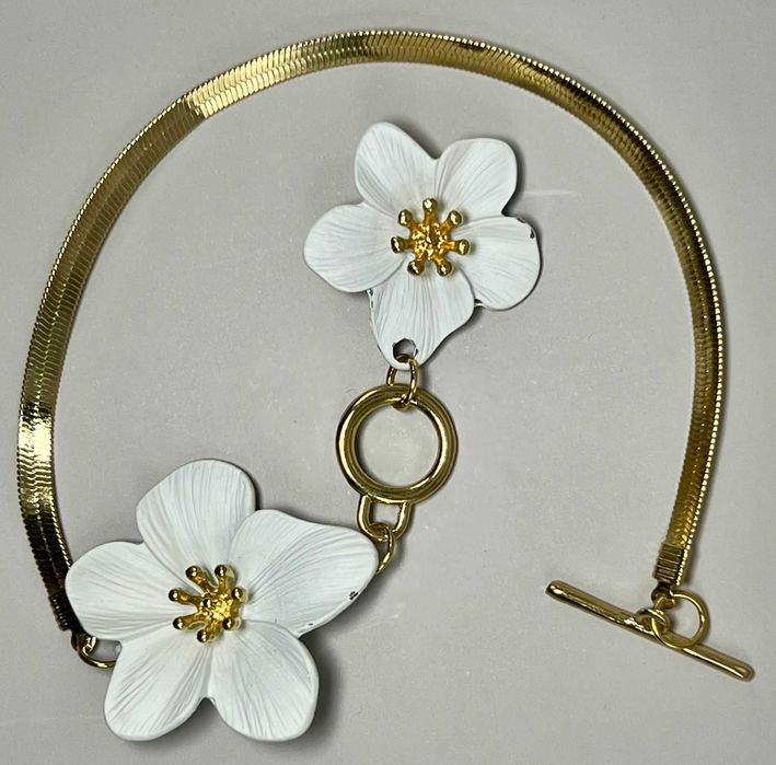 Brățară de picior - Femei - Aliaj de zinc placat auriu - T-bar - 25 cm