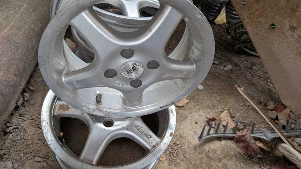 Set jante aliaj R14 + jante tablă R14 – 4x100 – stare bună