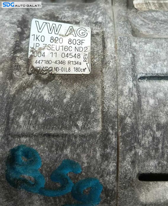 Compresor AC Aer Conditionat Clima Volkswagen Passat B7 1.4 Benzina 2010 - 2015 Cod 1K0820803F [MX1029]