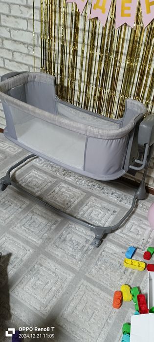 Кроватка + манеш+авто качалка