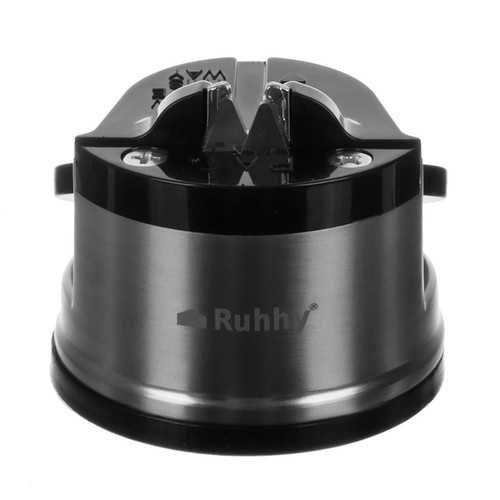 Ascutitoare de cutite, Ruhhy, profesionala, compacta, neagra, 5,5x6cm