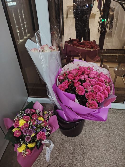 Цветы букеты розы