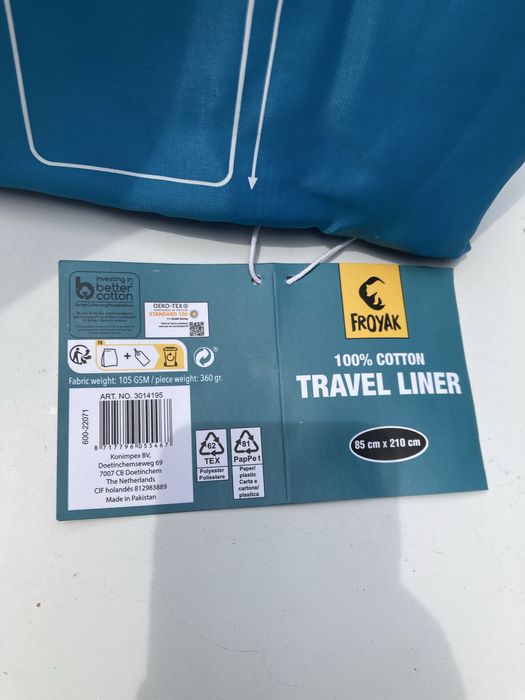 Нов памучен чаршаф за Спален чувал / Къмпинг, палатка