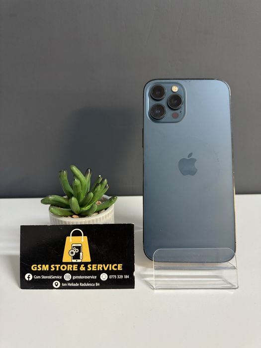 Iphone 12 Pro Max 128Gb Pacific Blue 2 Ani Garantie Gsm Store&Service