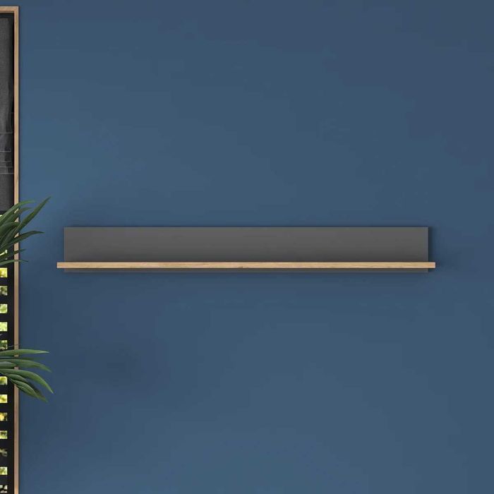 Декоративен стенен рафт Puzzle-home 2637, ПДЧ, Два цветови варианта