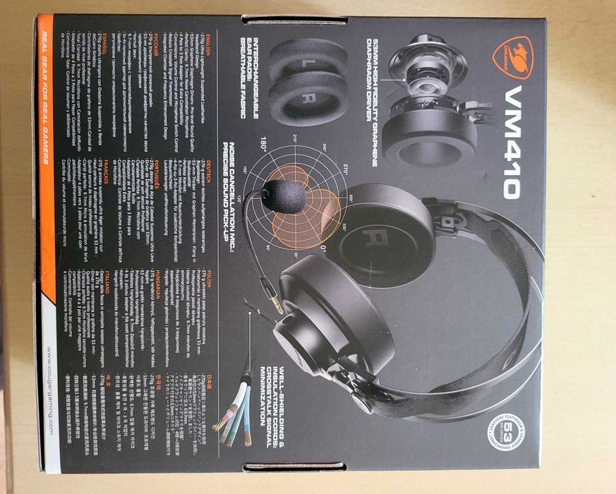 Casti Gaming Cougar VM410 Black /NOI ( Sigilate/Garantie 23 Mai 2026 )