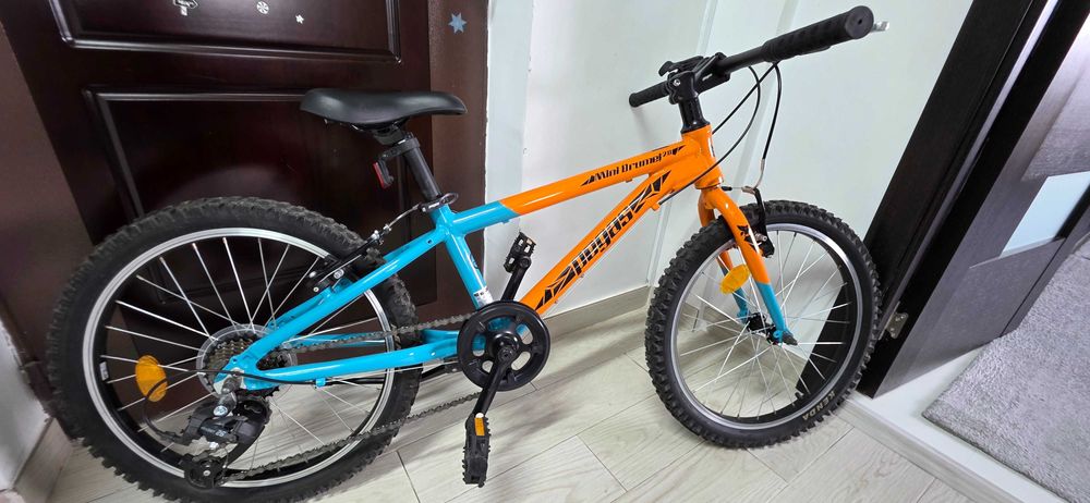 Bicicletă copii Pegas Mini Drumeț 20 – Portocaliu/Turcoaz