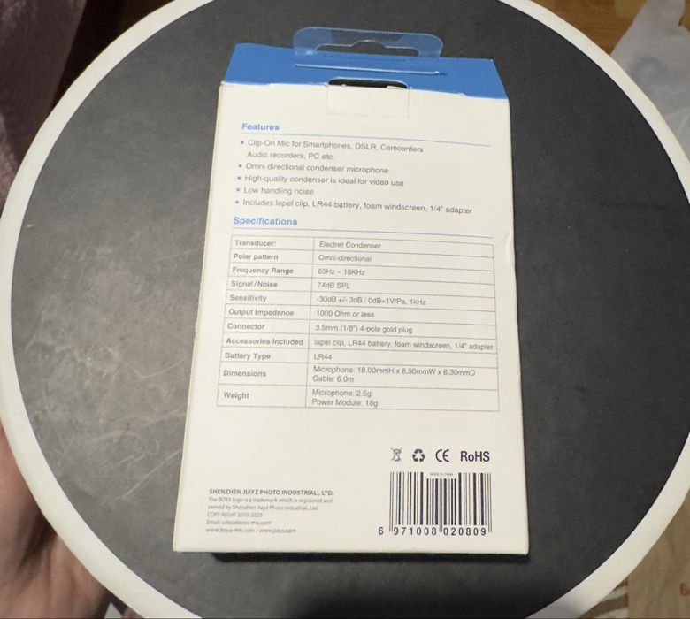 Петличка Boya BY-M1 новая