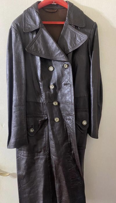 Пальто кожаное