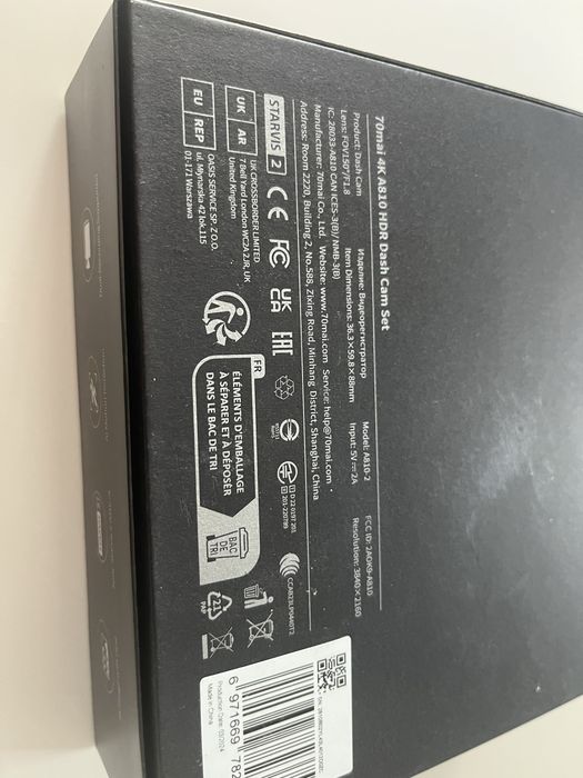 Xiaomi 70mai A810 4k camera auto bord
