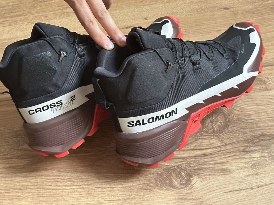 Ghete Salomon Cross Hike Mid Gtx 2 marime 42 impermeabili GORE-TEX hiking trekking drumetii munte zapada iarna 3 sezoane