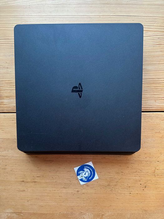 ТОП Състояние Sony PlayStation 4 Slim PS4 профилактиран + Оригинален червен DualShock 4 V2 + 5 Игри
