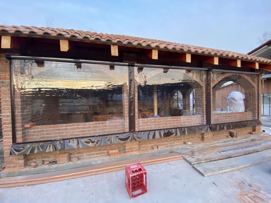 Inchideri terase/foisoare cu folie PVC transparenta Taiwan 0.8mm