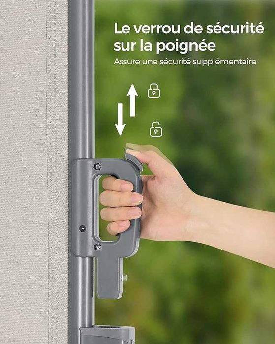 Copertina solara laterala Songmics GSA205E 200X350cm gri