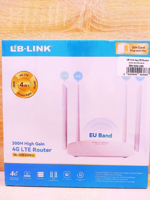 4G LTE 4G LTE wifi router sim karta LB Link BL-CPE450EU