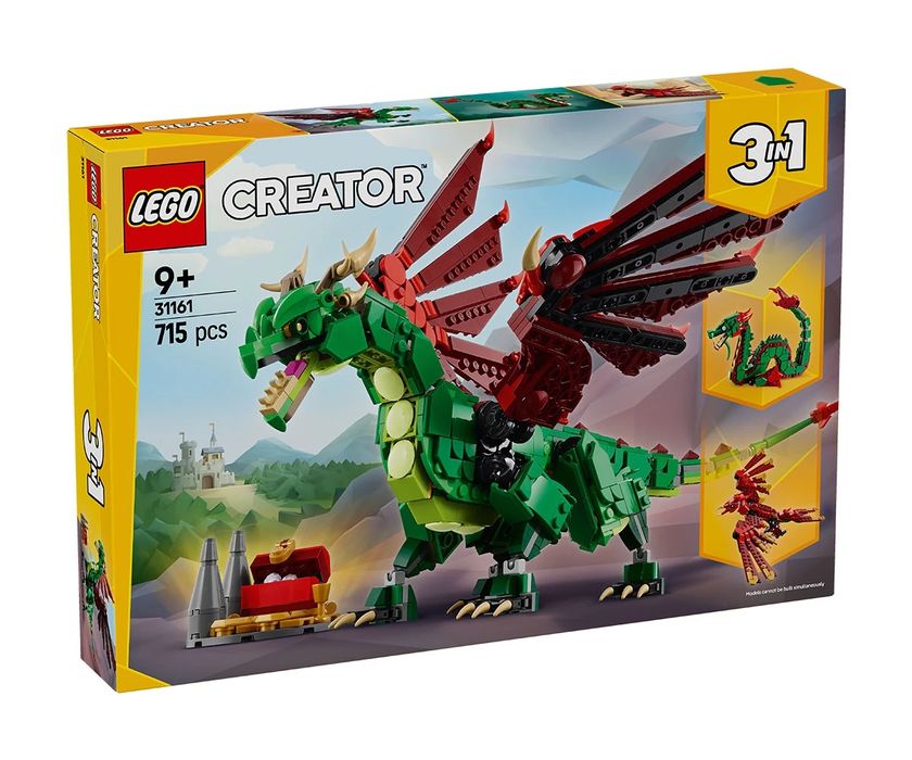 LEGO 31161 Creator - Средновековен дракон Lego creator 3 в 1 Lego 3in1