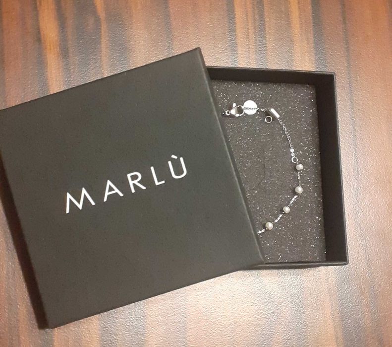 Розов ахат гривна, Marlu' гривна в златисто и сребристо