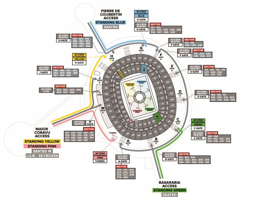 Bilet concert Metallica in zona "yellow" gazon