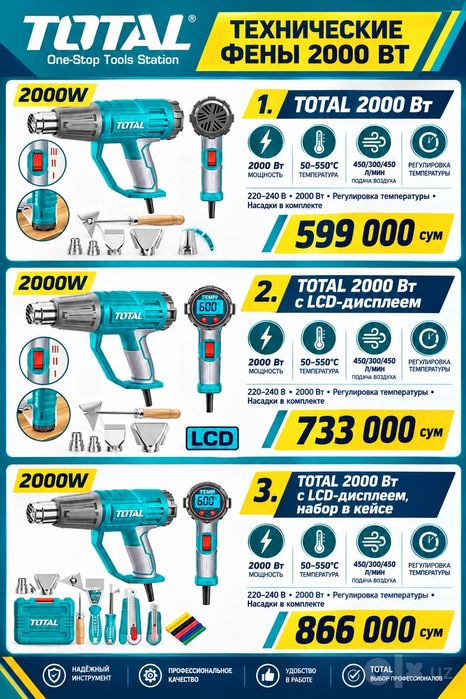 Технические фены инструменты Total