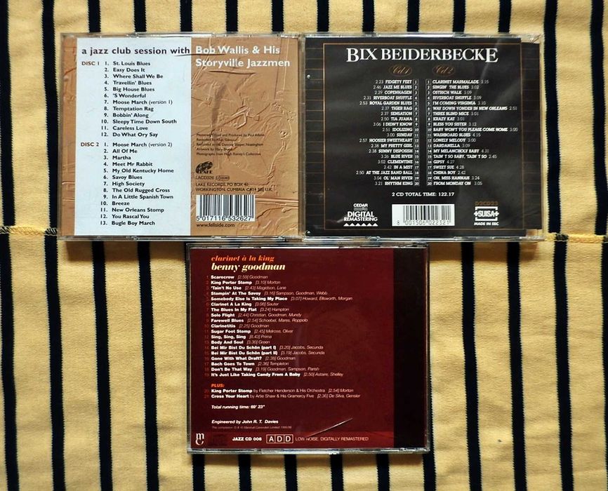 CDs - Bob Wallis, Bix Beiderbecke, Benny Goodman -Jazz