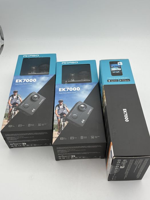 Akaso EK7000, 4k,unghi 170gr, mp4, sigilata, transport ZERO