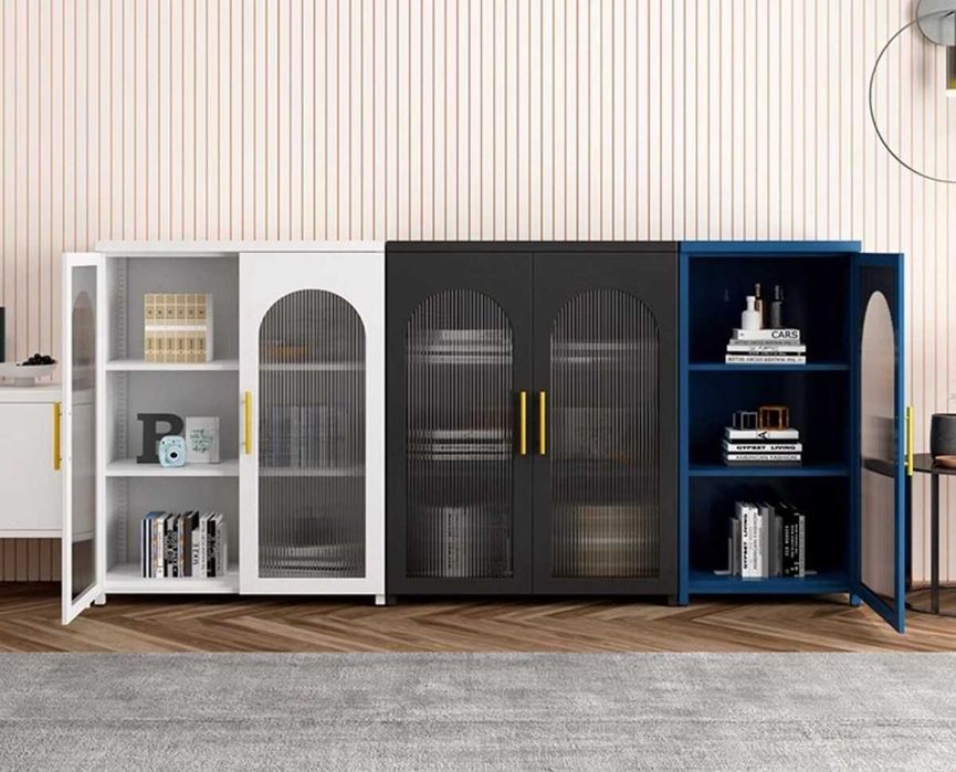 Сервант для посуды с полками и дверцами белый и черный в наличии есть