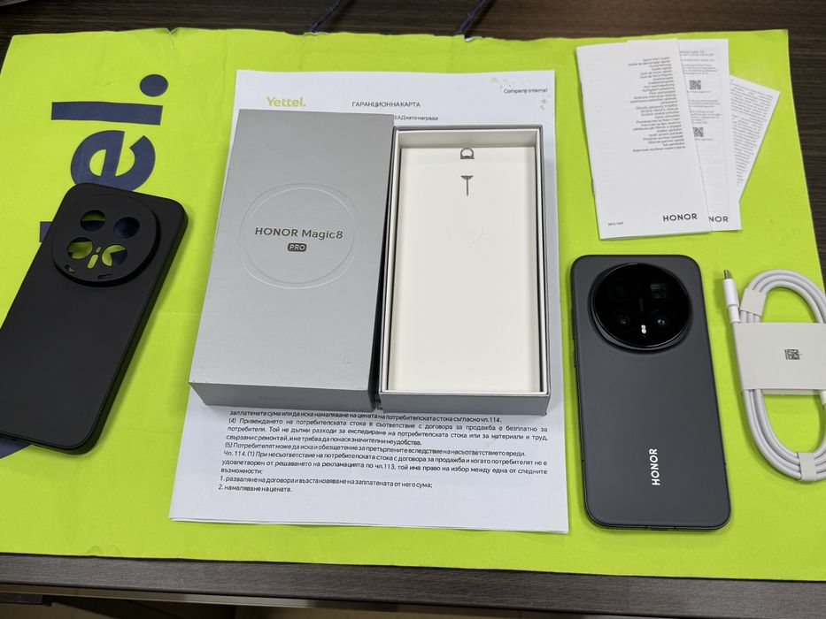 КАТО НОВ 512GB Honor Magic 8 Pro Гаранция Технополис 2029г. Black