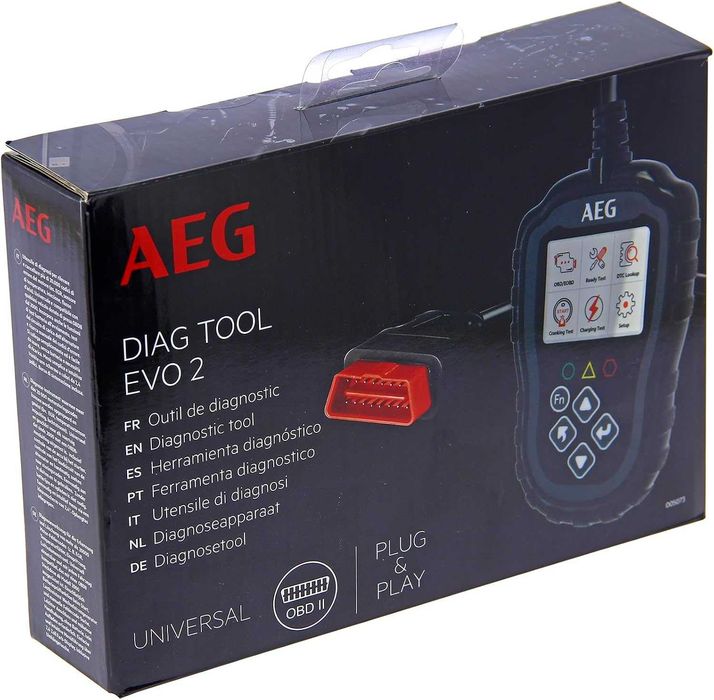 Диагностика за кола OBD2 AEG 005073 Evol 2 3 функции Четене Детайли Изчистване