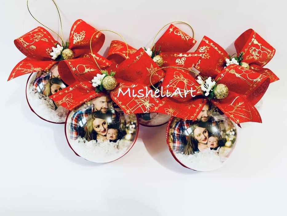 Коледна топка със снимка