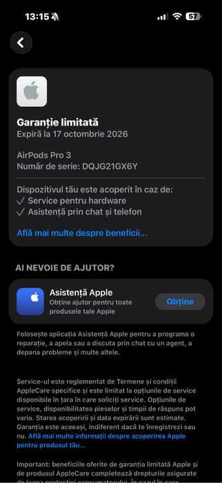 Casti Apple Airpods Pro 3