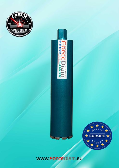 Ø112 Carota Diamantata pentru beton, ForceDiam Shark, Diametru 112mm,L 450mm