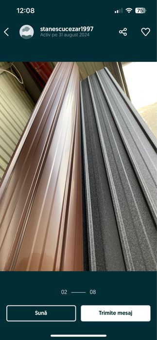 Tabla cutata colorata si zincata