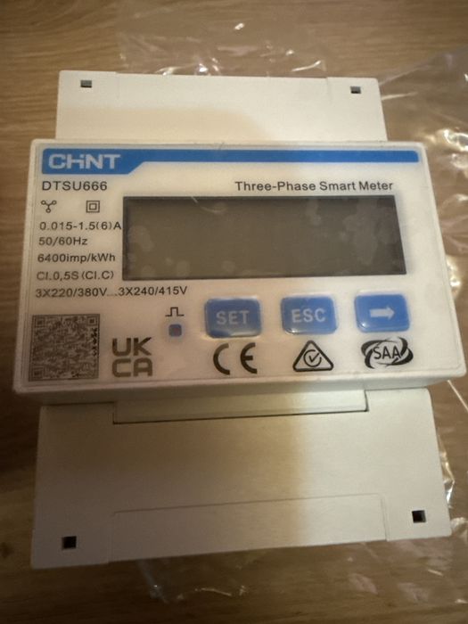 CHINT DTSU666 Contor Energie Trifazat Smart Meter Modbus RS485 3x230/400V 80A MID Open Box Sistem Fotovoltaic