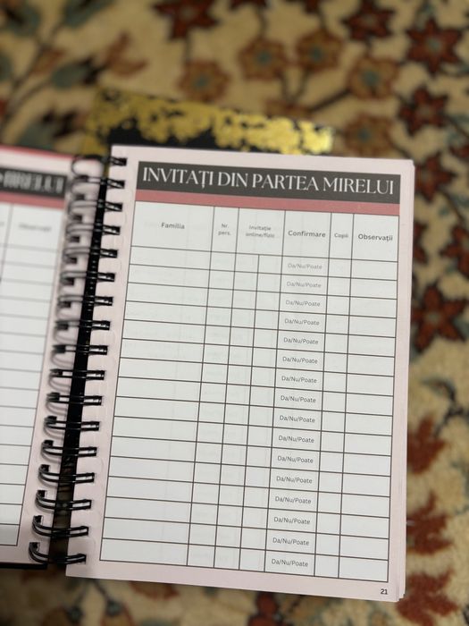 Agendă nuntă "The perfect wedding planner"