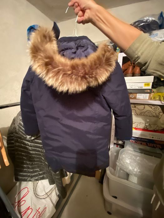 Детско яке пух монклеар двулицево яке и елек