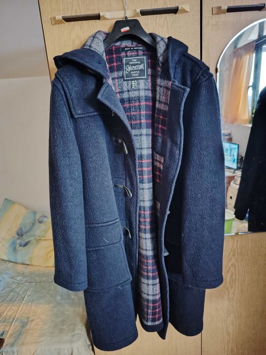 Оригинално дамко вълнено палто Gloverall с качулка