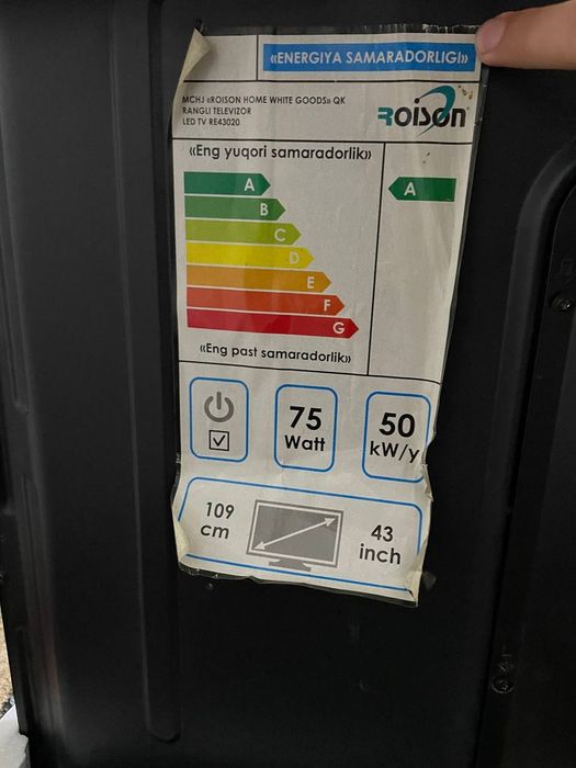 Foison televizor 43 tali sotiladi ekrani ishlami qolgan