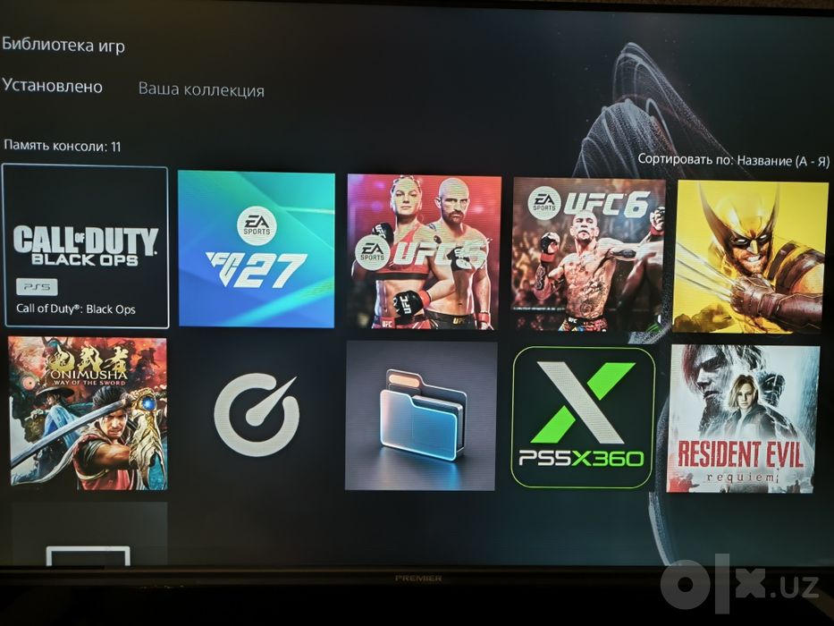 PS5 slim 1 tb дискаводли ичида уйинлари билан