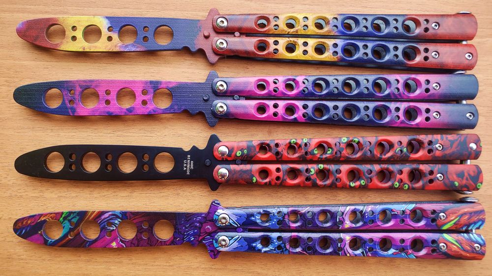 Тренировъчен нож пеперуда / цветове /