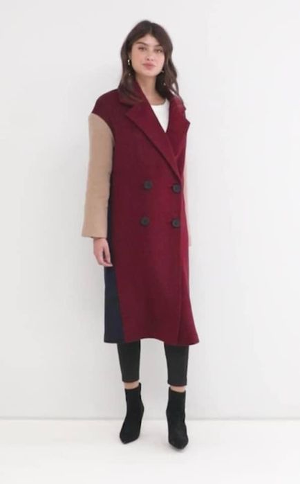 Елегантно дамско палто ASOS трицветно