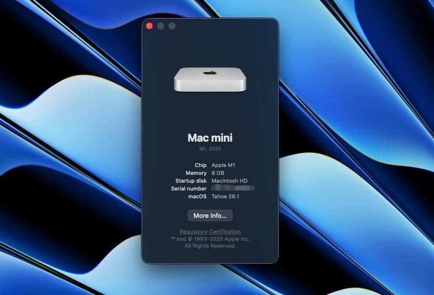 Като нов Mac Mini август 2022 г, чип Apple M1, RAM 8GB, SSD 256GB, 8-core GPU, Mac OS, Silver