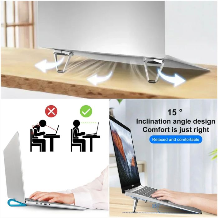 Стойка за лаптоп,  повдигащи метални стойки за охлаждане на лаптоп