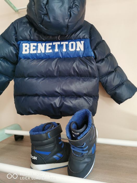 Детско яке Beneton и ботушки adidas за 1-2 г 3г