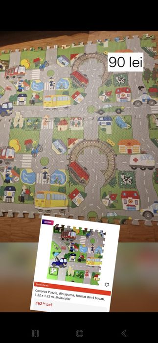 Covoras puzzle gigant din spuma