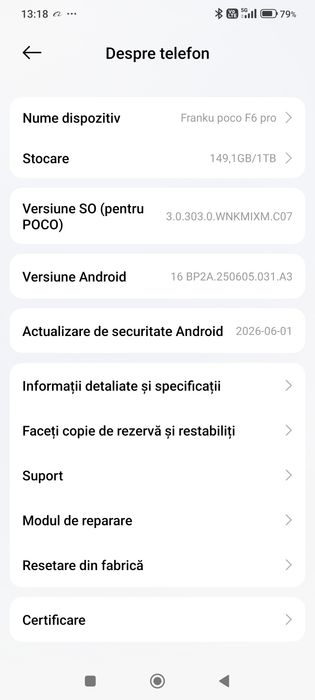 Xiaomi poco f6 pro 16+16 gb ram 1tb memorie
