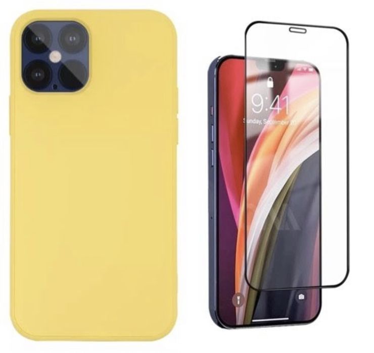 Iphone 11 12 13 14 PRO MAX Husa Cell Inter Catifea si Folie Sticla 21D