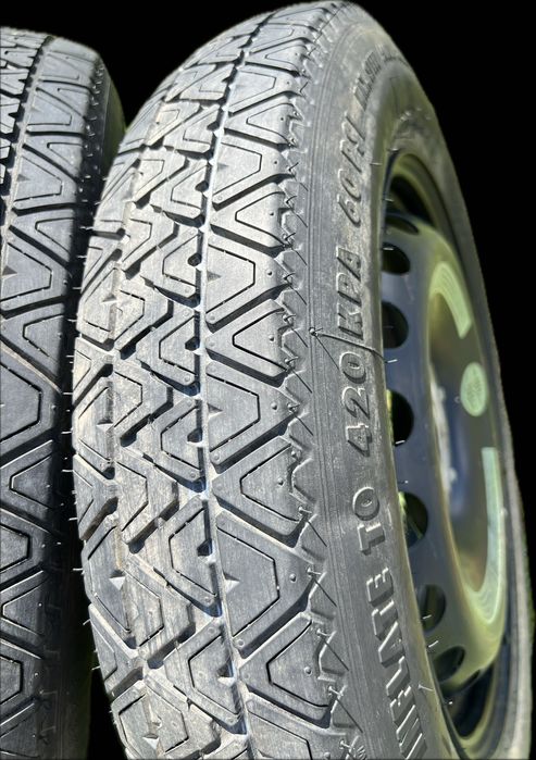 Vând [2 Roți de Rezervă Slim / Rachetă] Continental T125/90 R16 5x112 – Pentru Urgențe