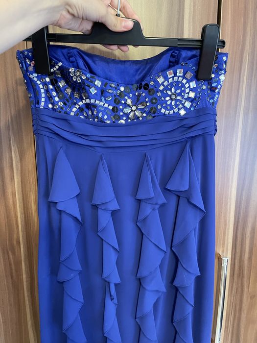 rochie eleganta albastra lunga